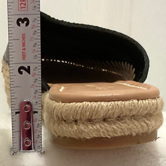 Sam Edelman Black Austin Espadrille Closed Toe Sandal Tumbled Leather 7.5M - Picture 7 of 14